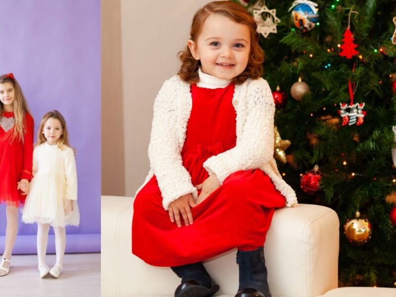simple and cote christmas outfit for girls